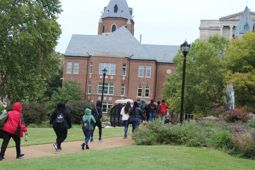 Students toured Saint Louis University